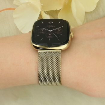 Garett Flow złoty mesh – smartwatch damski AMOLED 1,75″, rozmowy Bluetooth, styl premium gold.jpg